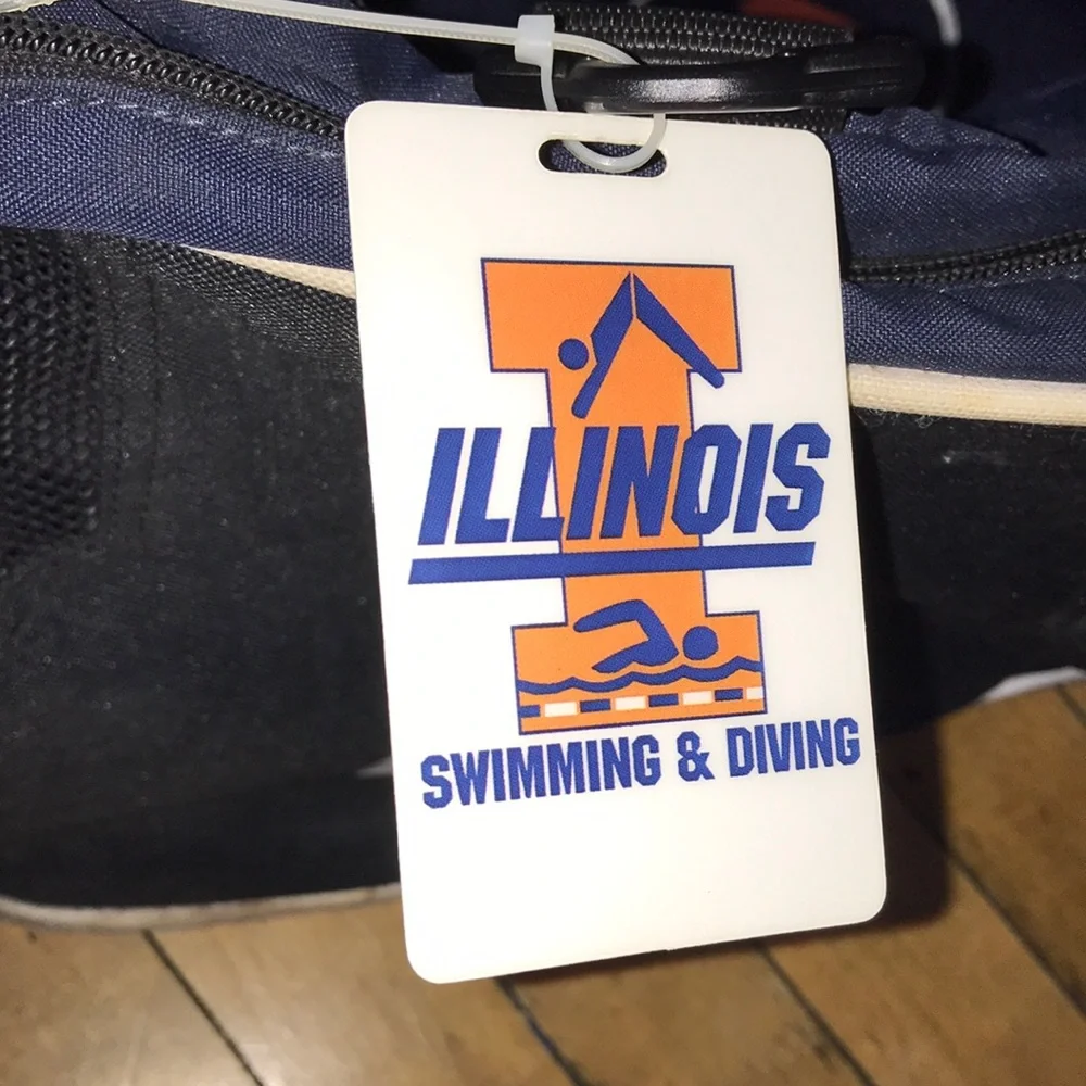 Illinois Illini Nike Navy Duffel Bag with Orange 'I' Accent